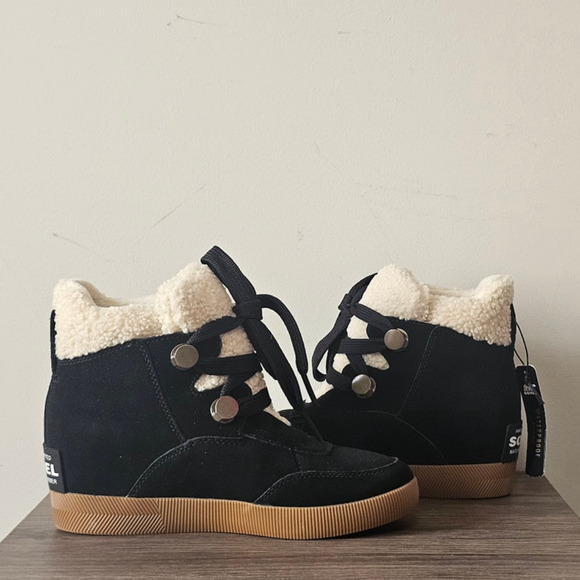 Sorel Women's ONA Cozy Wedge WP Booties Size 8 Black NWT - Picture 3 of 9